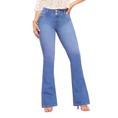 TYT - JEANS TITANIC Campana Azul Medio Estilo que impulsa tu poder