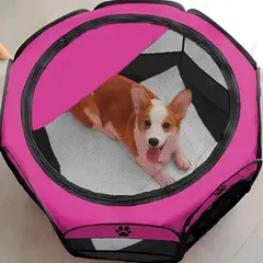 GENERICO - CORRAL Plegable L para Mascotas Rosa