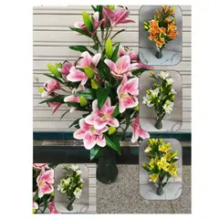 GENERICO - PLANTA CON FLOR ARTIFICIAL DECORATIVA