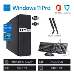 INTEL - Computadora PC Core i7-13620H 4,90 GHz 32GB RAM 1TB SSD+1TB HDD WiFi y BT