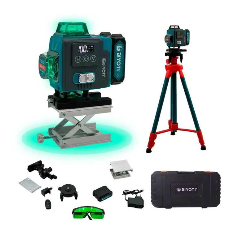 NIVEL LASER 4D 16 LINEAS CON TRIPODE BIYOTI