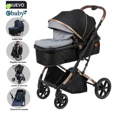 EBABY - Coche Cuna Moisés de Lujo SATURNO EB126-1 Gris