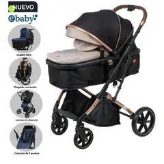 EBABY - Coche Cuna Moisés de Lujo SATURNO EB126-1 Beige