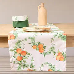 CASIOPIA - Camino antimanchas NARANJAS 2.20 m x 40 cm