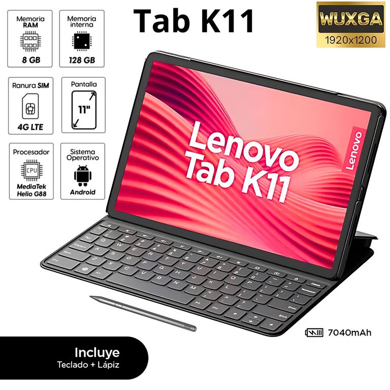 Tablet Tab K11 Mediatek Helio G88 8GB + 128GB 11 WUXGA 90Hz