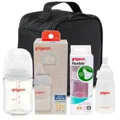PIGEON - Biberón Vidrio 160ml Biberón 120ml Standar y Neceser
