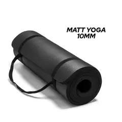 GENERICO - Colchoneta Yoga Mat Pilates Fitness 10mm - Negro