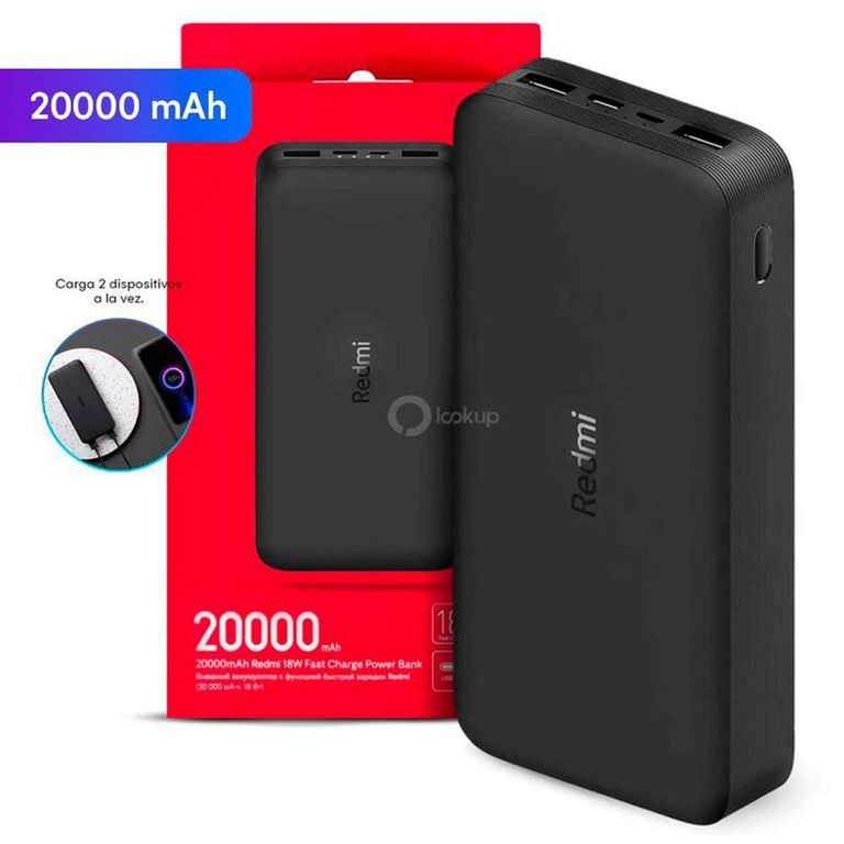 Cargador Portátil 20000Mah Fast Charger Negro