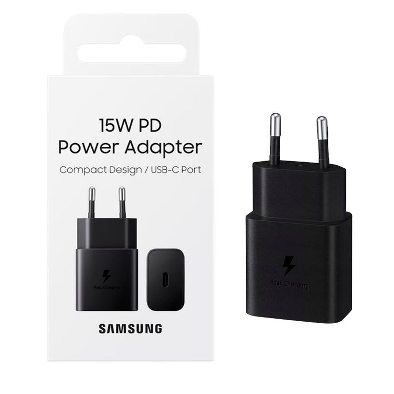 ADAPTADOR 15W PARA GALAXY A06 A16 Original - negro