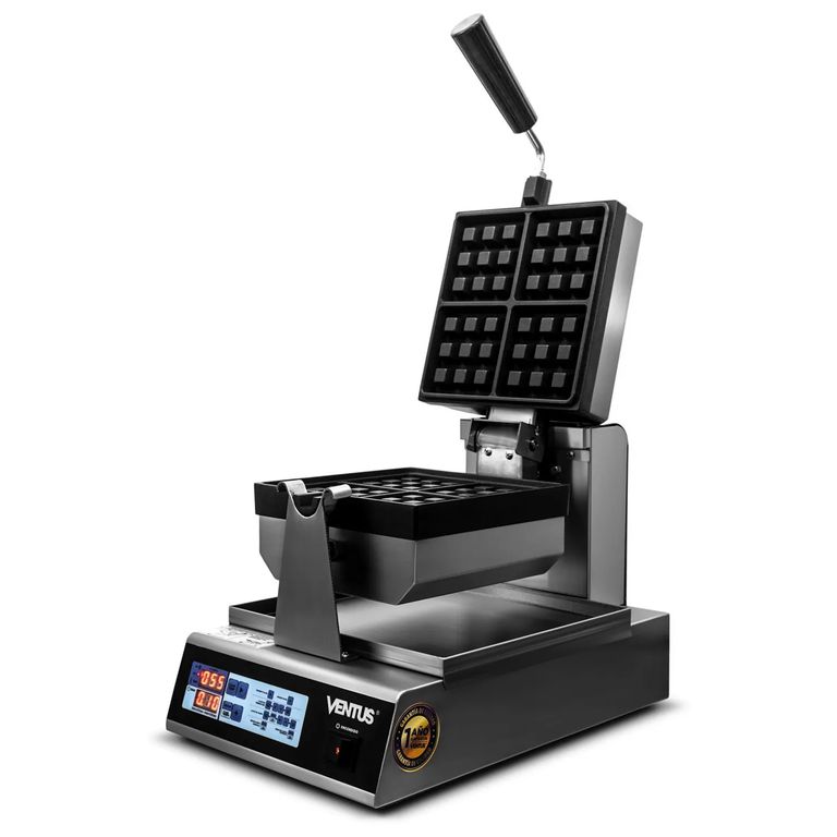 Wafflera VWEC-1 Cuadrada Eléctrica de Acero Inoxidable