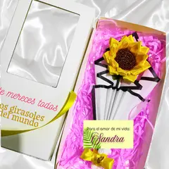 M MATIX SHOP - Matix - Girasol Eterno en Caja - Regalos Flores Amarillas