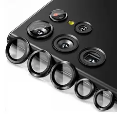 GENERICO - Protector de camara para s25 ultra metalizado - Negro