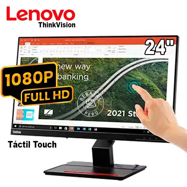 Monitor ThinkVision T24t-20 24″ Full HD IPS Touch HDMI DP USB-C