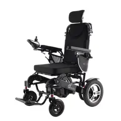 GENERICO - Silla de Ruedas Electrica Pro Black Plegable Bateria de Litio Reclinable