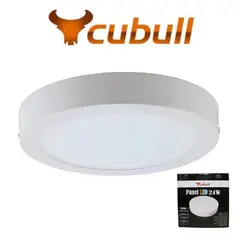 CUBULL - PACK x 4 : PANEL LED CIRCULAR REDONDO 24W ADOSABLE L. BLANCA -