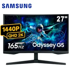 SAMSUNG - Monitor Odyssey G5 LS27CG552ELXPE 27″ QHD 2560x1440 165Hz 1ms