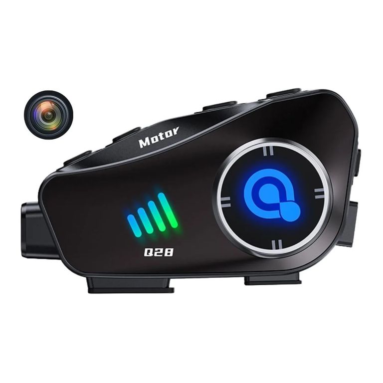 Audifonos Bluetooth para Casco con Cámara HD 1080P IPX6 32GB WiFi Moto