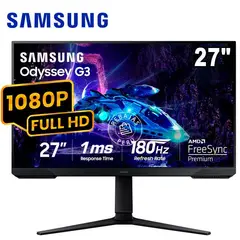 SAMSUNG - Monitor Odyssey G3 LS27DG300ELXPE 27 FHD VA 180Hz Gaming