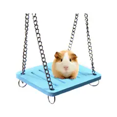 GENERICO - Columpio de madera para hamsters carno celeste