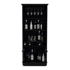 MUEBLES CRISOSTOMO - Mueble Bar Vinero Negro 75cm