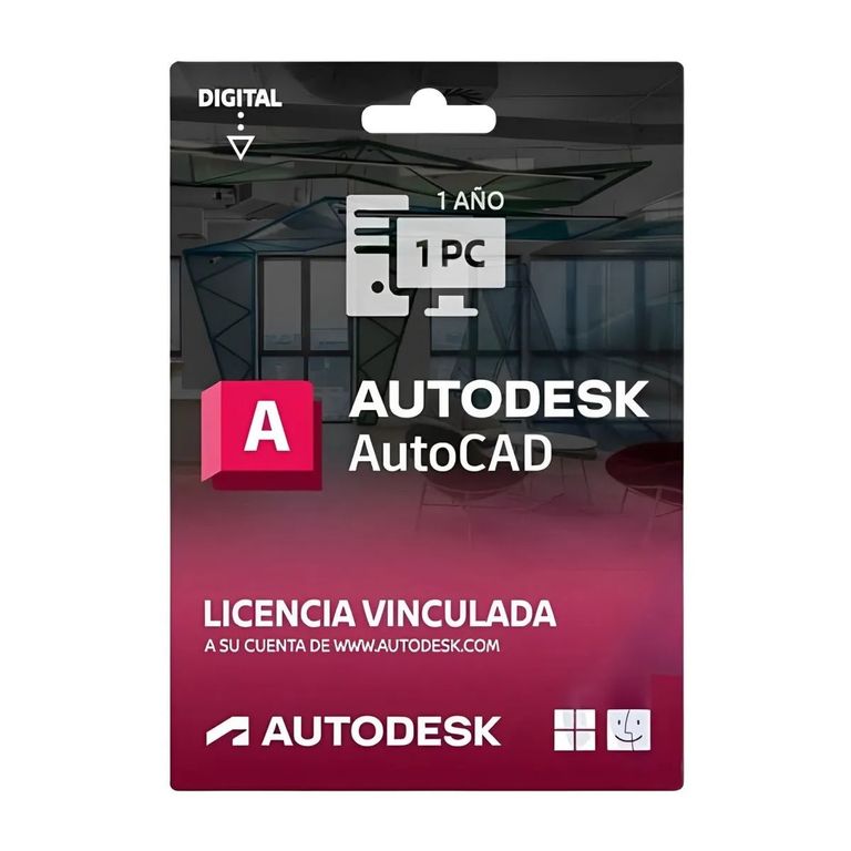 Licencia Autodesk AutoCad Edu digital, 1 año, 1 usuario, licencia vinculada a correo