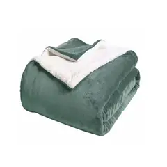 MANTA - Frazada Piel De Durazno Con Sherpa Abrigador Invierno