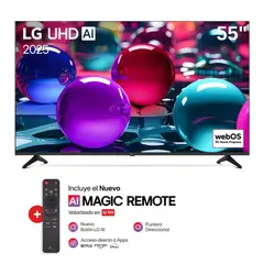 LG - Televisor 55" Smart UHD 4K Thinq Ai 55UA7300PSB + Magic Remote - Nuevo 2025