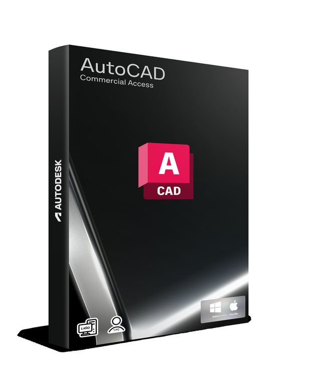 Licencia Autodesk AutoCAD Commercial para Empresa, 1 año, vinculada a correo de cliente