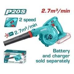 TOTAL TOOLS - SOPLADOR ASPIRADORA DE AIRE INALÁMBRICA 20V TOTAL TABLI20028