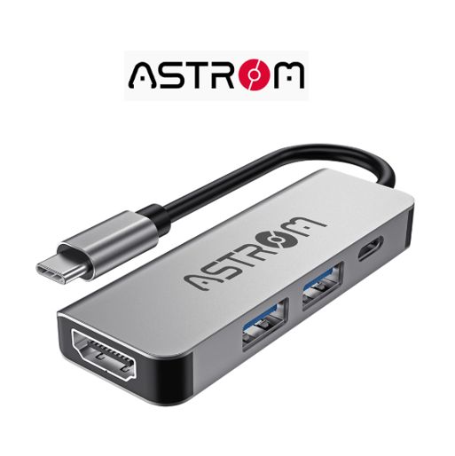 Adaptador HUB USB 4 EN 1 AST MH2341-HDMI USB-C