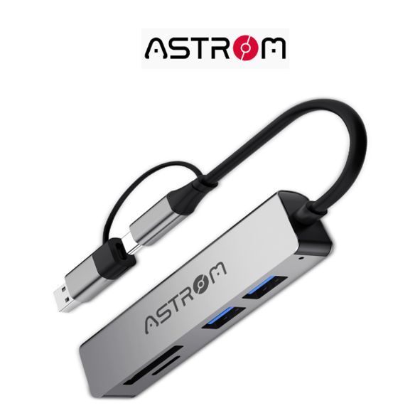 Adaptador HUB USB 5 EN 1 AST MH2351-SD