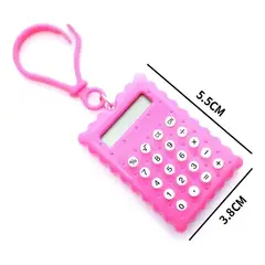 GENERICO - Set x15 Mini Calculadoras de Bolsillo con Llavero - Modelo aleatorio