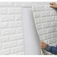 GENERICO - Set x8 Papel Tapiz Mural Decorativo Blanco - 79x70 cm