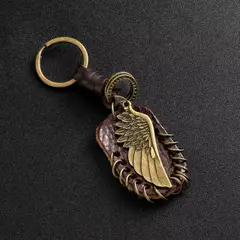 GENERICO - Llavero de Cuero Ala Vintage