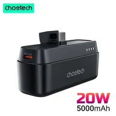 GENERICO - Mini Power Bank USB-C PD20W 5000mAh carga rapida CHOETECH