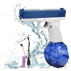 GENERICO - DIVERTIDA PISTOLA DE AGUA ELÉCTRICA GLOCK AZUL