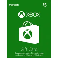 MICROSOFT - Xbox Gift Card 5 USA Tarjeta Xbox Live 5 Digital