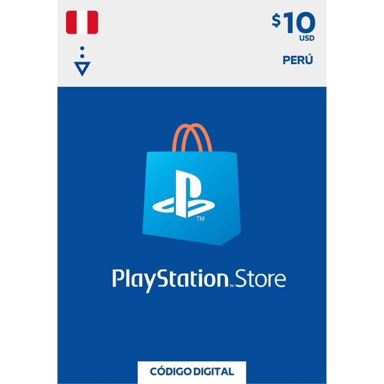 PSN Gift Card 10 Perú Tarjeta Network 10 PS5 PS4 Digital