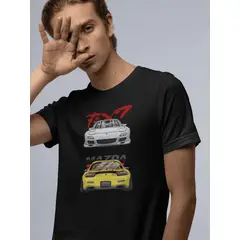 GENERICO - Polo Mazd RX7 Camiseta de Autos de Carreras Remera JDM Algodon