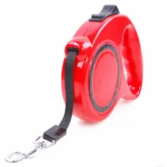 GENERICO - Correa Retráctil Automática para Mascotas 5 metros Rojo