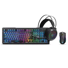 MICRONICS - Kit Gamer 3en1 Teclado+Mouse+Auricular Player 3 MIC GT 1003