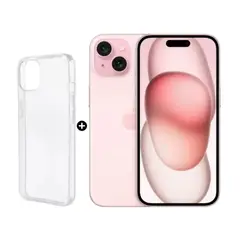 APPLE - IPhone 15 128GB - Rosa 5G + Case