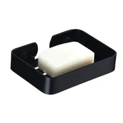 GENERICO - Jabonera de acero inoxidable negro mate