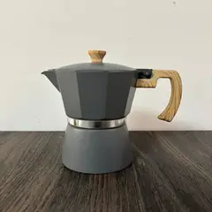 GENERICO - CAFETERA MOKA 6TAZAS VINTAGE PLOMO