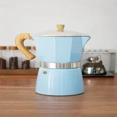 GENERICO - CAFETERA MOKA 12 VINTAGE CELESTE