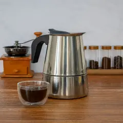 GENERICO - CAFETERA MOKA 6TAZAS ACERO INOXIDABLE