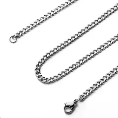 GENERICO - Cadena De Cuello De Acero Inoxidable Para Hombres 55cm X 6mm