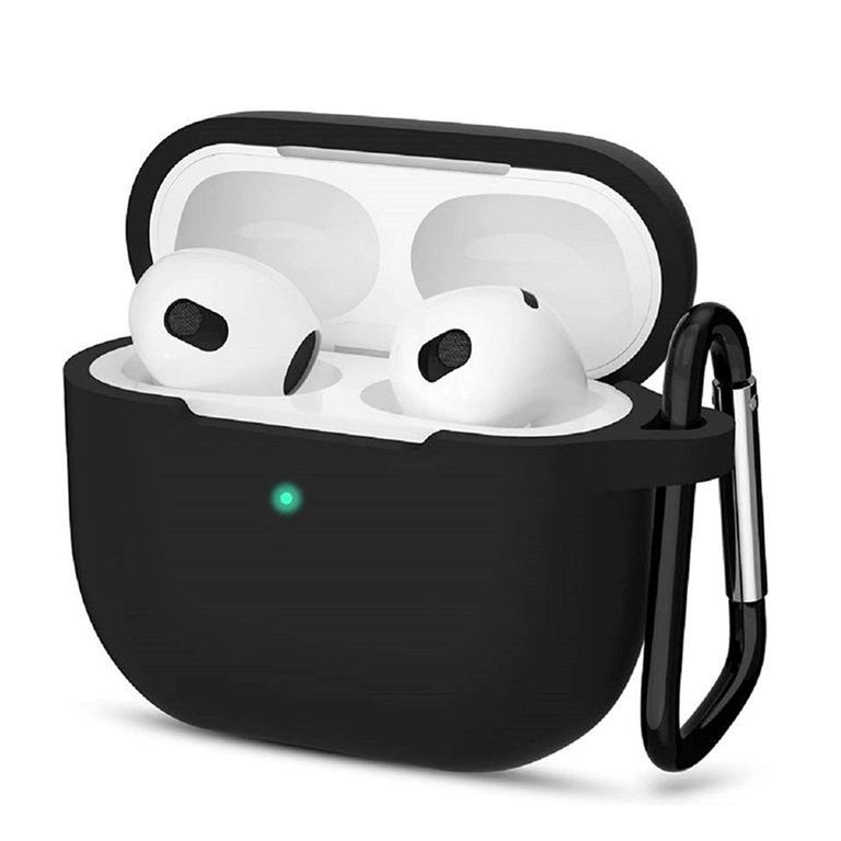 CASE DE SILICONA PARA AIRPODS DE 4TA GENERACIÓN NEGRO