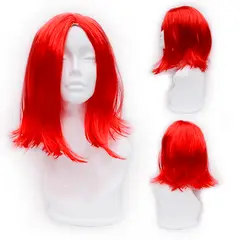 GENERICO - Peluca ARTIFICIAL Semi Larga Lacia Rojo 10599