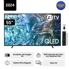SAMSUNG - Televisor QLED Tizen OS Smart Tv 55 4K QN55Q60